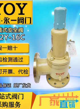 永一安全阀A42Y-16C/25/40/64DN50铸钢弹簧全启封闭式氢氧气氮气