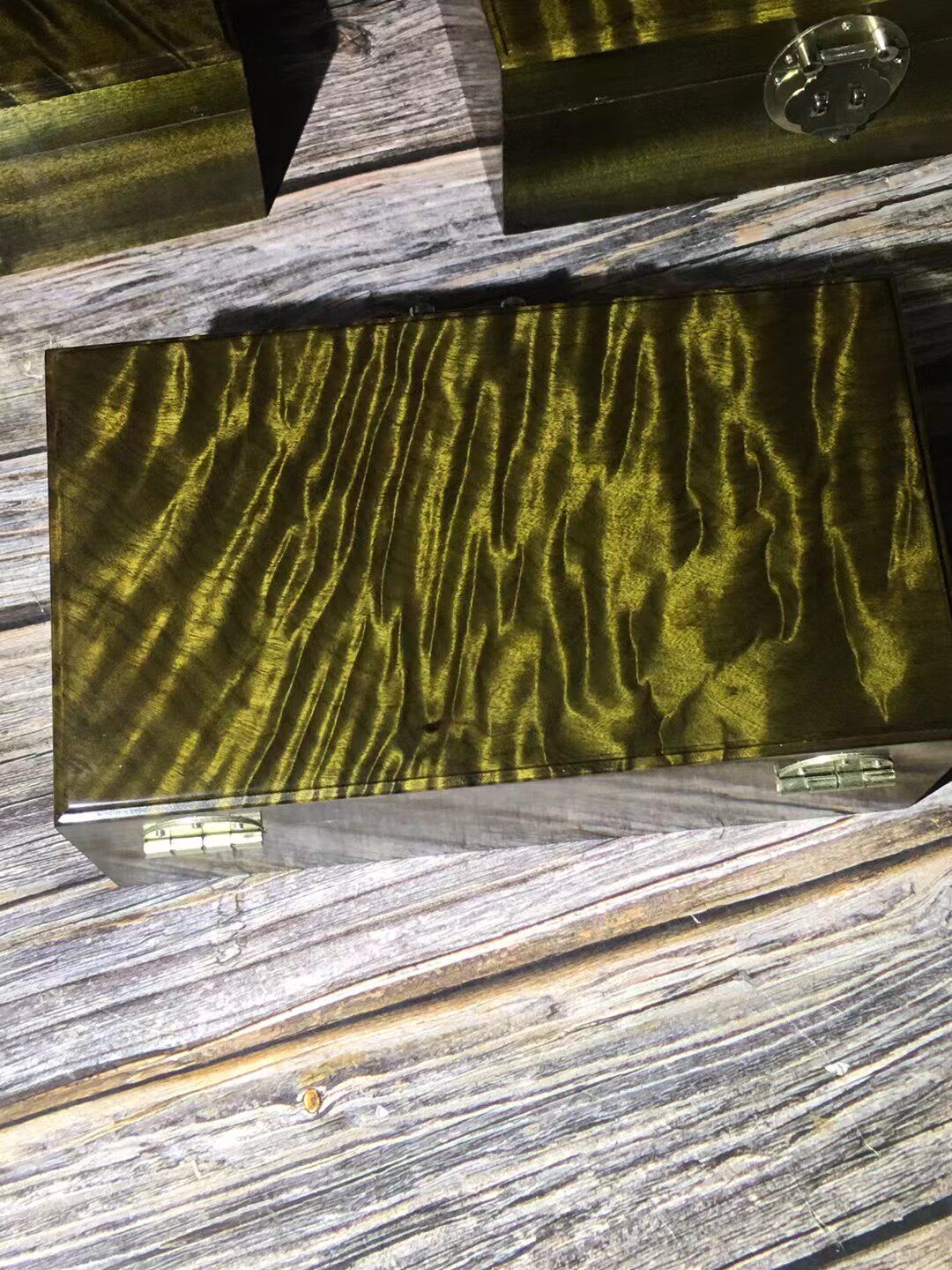 金丝楠木首饰盒珠宝箱实木结婚送礼古典中式水波纹收藏精品