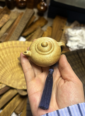 金丝楠木圆雕把把壶吊坠车挂手把件木雕随身把玩挂件送礼男士包邮