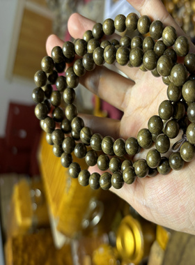 正宗金丝楠小叶桢楠阴沉老料复古手串男手链女0.8