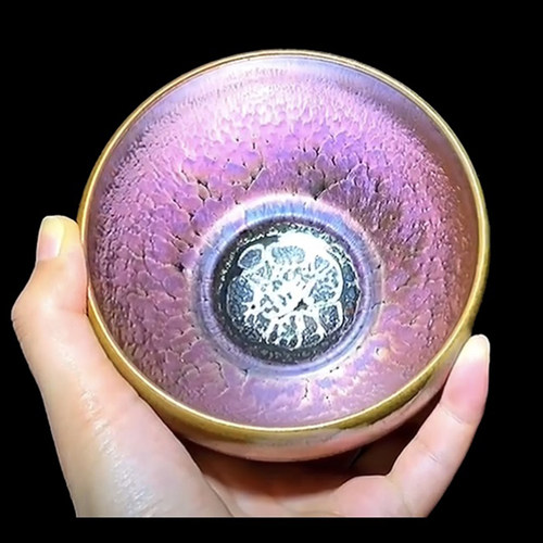 名家暨国平花雕建盏主人杯