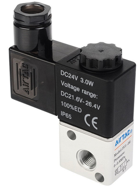 亚德客3V106A三口二位小型电磁阀3V106B 3V1M5A 3V1M5B 3V106BI