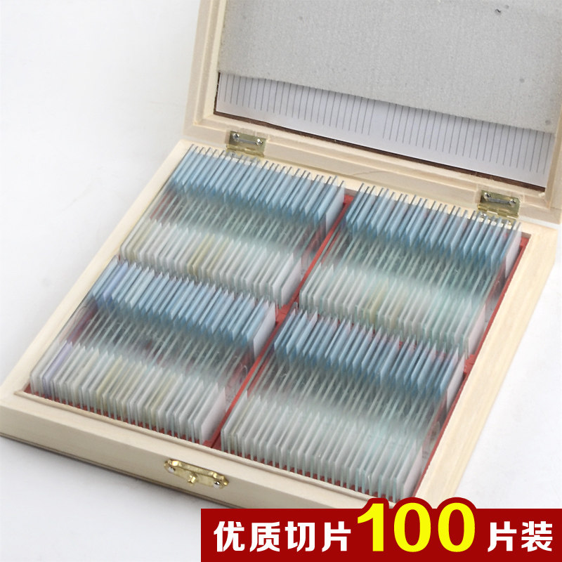 100片生物切片标本皖南牌显微镜标本实验玻片永久装片细胞载玻片