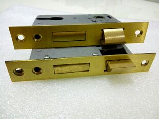 房间门锁 卧室门锁体 木门锁体小50轴承上提反锁锁体 饰面长125mm