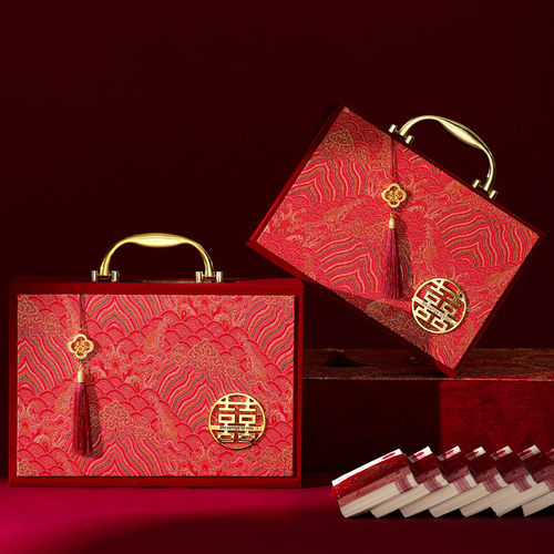 订婚专用提亲彩礼箱子结婚聘礼现金礼盒20万礼金盒聘金钱盒子10万