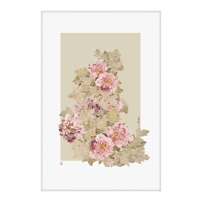 新中式牡丹花花开富贵客厅装饰画