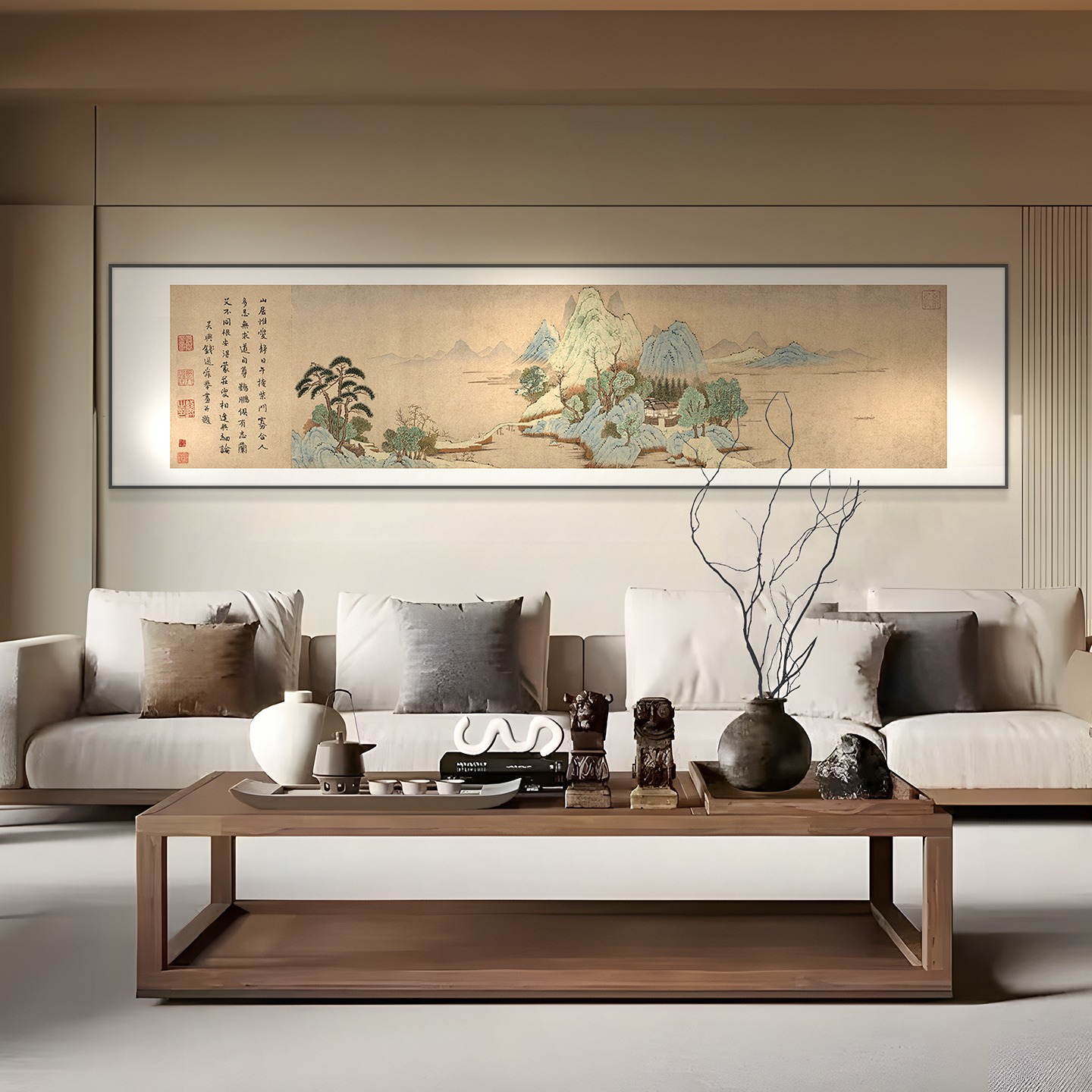 传世名画客厅装饰画餐厅卧室茶室背景墙挂画书房古典国画横幅壁画