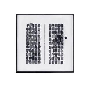 民宿酒店软装大堂餐饮包房客房背景墙侘寂中古风定制巨幅铜版壁画