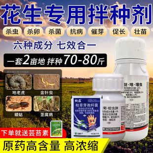 花生专用拌种剂防虫杀菌蝼蛄蛴螬白绢病噻虫嗪精甲霜灵花生拌种剂