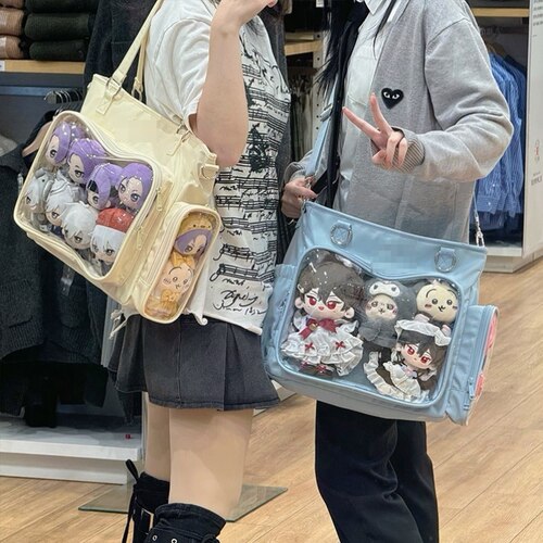 追星蓝色三用痛包单肩斜挎大容量谷子通勤双肩娃包女