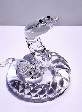 2025新款水晶蛇吉祥物本命年创意精品质摆件可爱饰品男女网红礼物