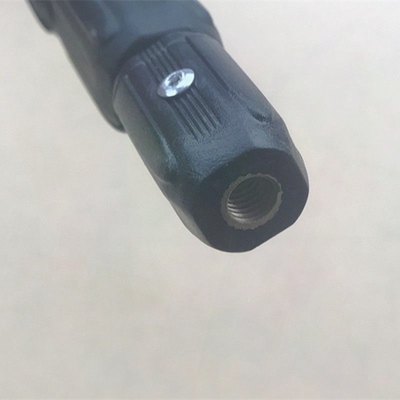 8mm口加硬加粗圆形茶色铝合金杆 螺旋外锁任意长度伸缩抄鱼网竿子