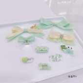 宠物发夹 青蛙夹约克夏马尔济斯泰迪西施狗狗夹子 草绿色碎毛BB夹