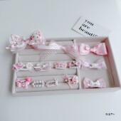 宠物发夹 约克夏马尔济斯西施泰迪碎毛夹 浅樱花粉色系狗狗发夹