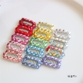 宠物发夹 约克夏马尔济斯狗狗夹子 手工施华洛闪钻碎毛鼻梁夹