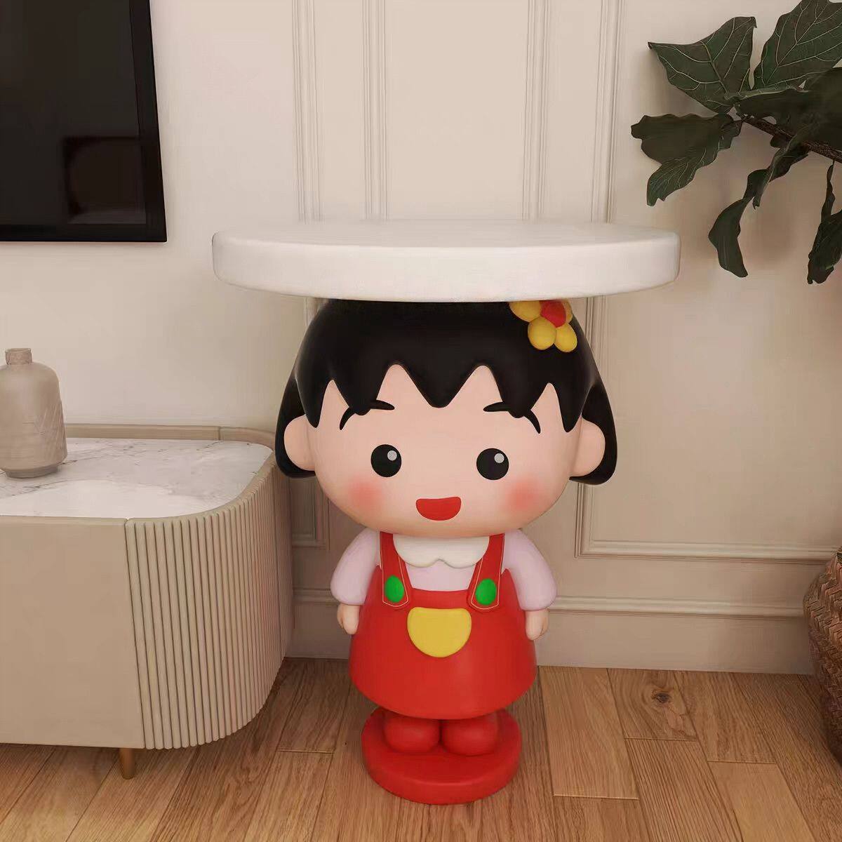 樱桃小丸子大型客厅沙发电视柜旁边落地软装饰品生日搬家礼物摆件
