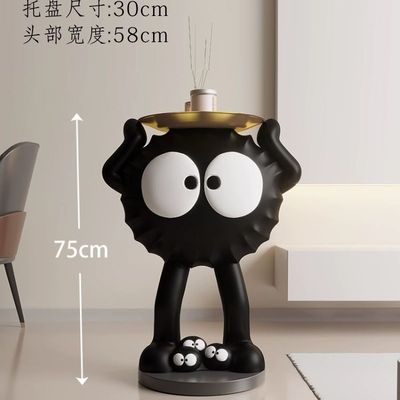 【优质版退换无忧】轻奢煤球客厅大型摆件落地存钱罐电视柜边几