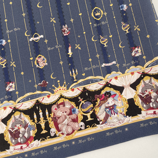 【60支棉】魔法世界OB11BJD娃衣定位柄图Lolita原创布料