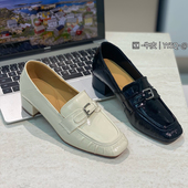 烟雨诗情2026年春季 2229 女鞋 新款 英伦风牛皮真皮舒适方头浅口单鞋