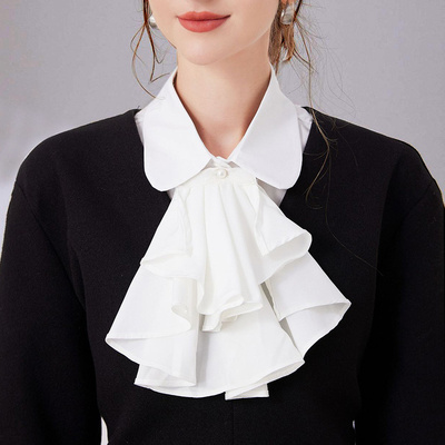 假领子女衬衫假衣领圆领蝴蝶结