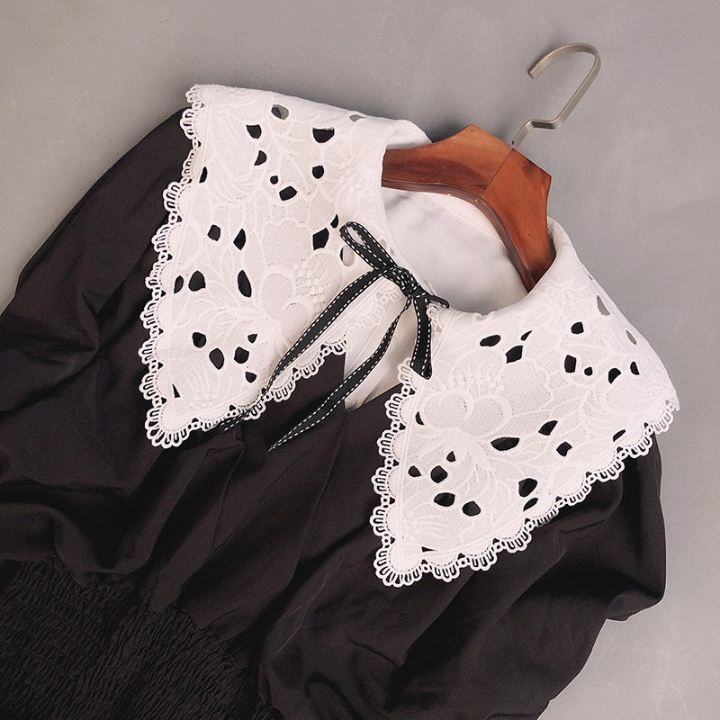 大领子娃娃领雪纺衬衣领配饰假领子女百搭假领秋冬季配毛衣卫衣