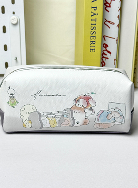 99creat可爱卡通动物笔袋学生高颜值拉链收纳袋简约文具盒