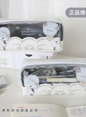 日系原创肥啾小鸟透明笔袋治愈系学生通用可爱大容量男生女生包包