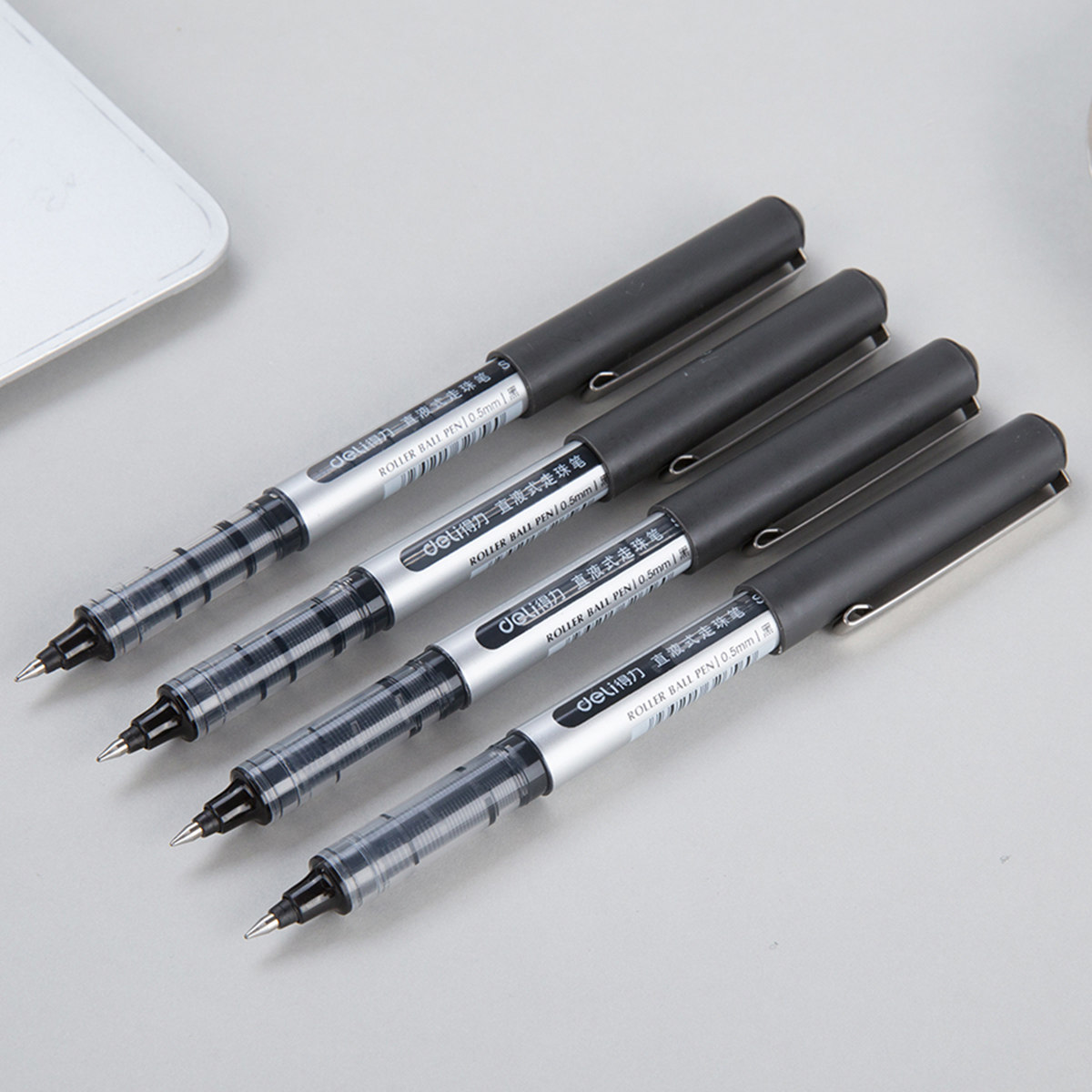 得力文具s656直液笔直液式走珠笔水笔0.