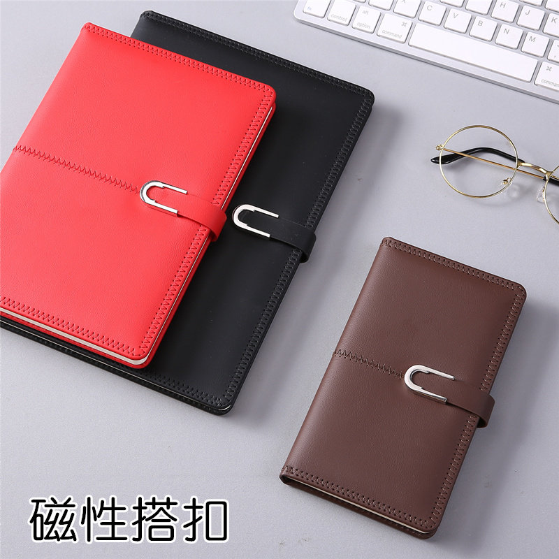 定制 A6笔记本子商务可印logo办公a5港信文具记事本b5会议记录本定做封面内页大号加厚简约大学生磁性搭扣