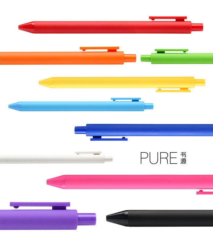 【送笔盒】KACO彩色水笔套装0.5mm手帐笔KACO PURE彩色中性笔糖果色10色20色学生按动中性笔
