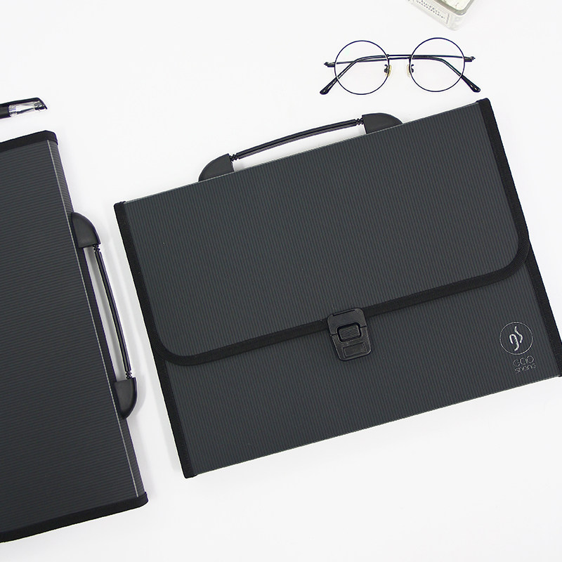 高尚风琴包a4学生大容量风琴夹商务办公手提式多层文件