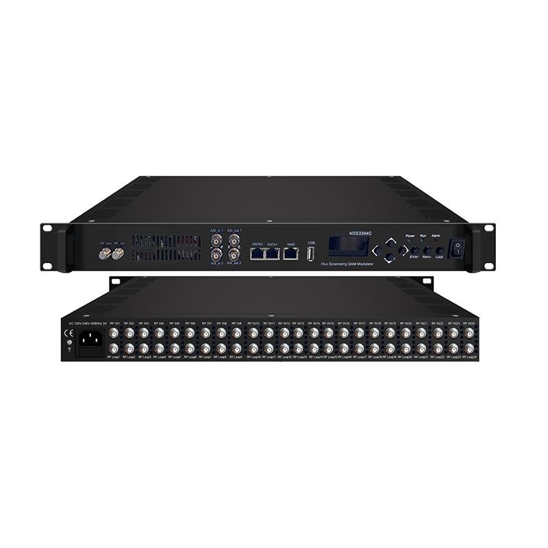 NDS3394C DVBT/T2 to DVBT 24in1 Mux-scrambling QAM Modulator