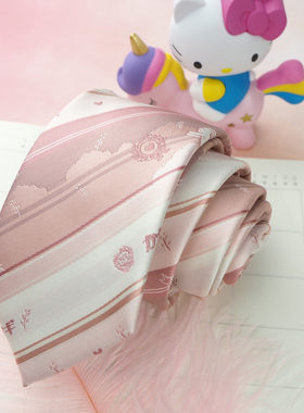 【剡原手作】春日兔 原创JK/DK领带领结女生男生小物粉色可爱涤丝