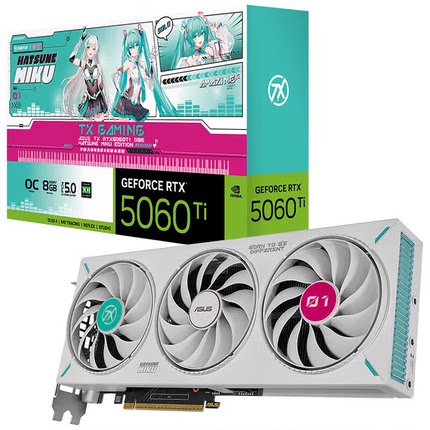 ASUS/华硕TX-RTX5060TI-O8G-MIKU天选与初音未来联名显卡白色显卡