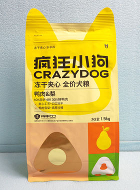 疯狂小狗狗粮1.5kg冻干鸡肉兔肉益生元调理肠胃缓解泪痕犬粮3斤