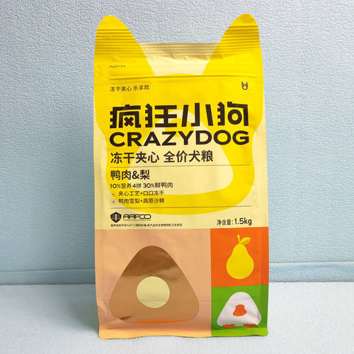疯狂小狗狗粮1.5kg全价犬粮3斤