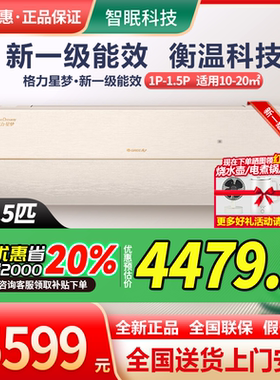 格力星梦空调挂机大1匹1.5匹新一