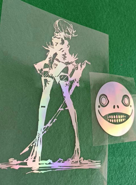 镭射个性汽车贴纸尼尔机械纪元埃米尔车身装饰贴纸电脑机车贴纸