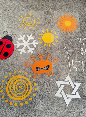 卡通车贴纸 可爱小虫子太阳图案小贴画女司机少女汽车装饰品个性