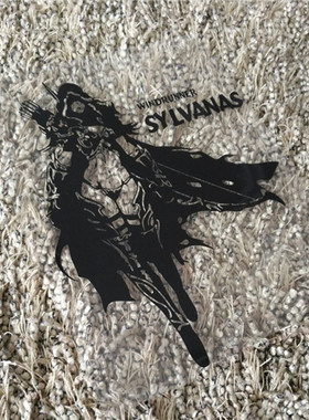 动漫游戏人物希尔瓦娜斯汽车车门贴纸创意魔兽世界亡灵女王后窗贴