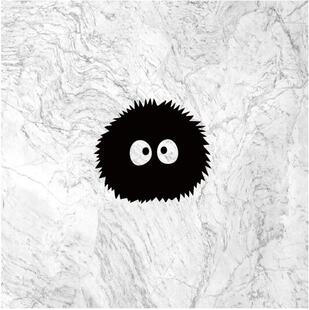 灰尘精灵贴纸卡通可爱小贴画汽车身装 饰贴遮划痕手机行李箱贴纸