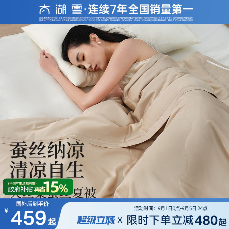 太湖雪100%桑蚕丝填充夏被图片