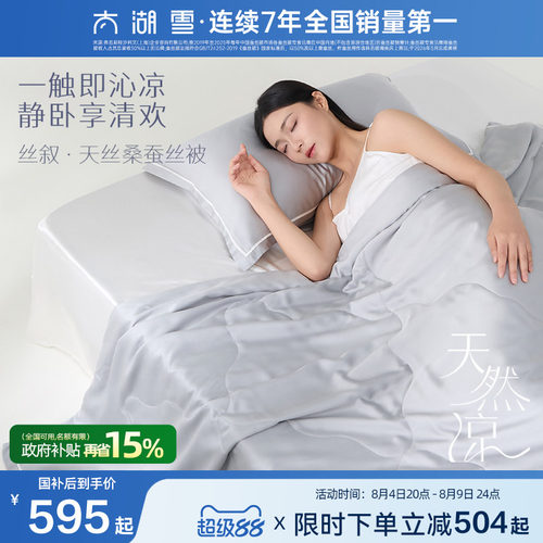 太湖雪100%蚕丝填充夏被