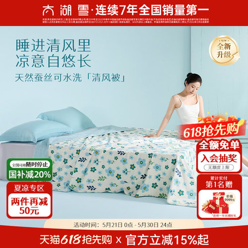 太湖雪100%蚕丝全棉夏被