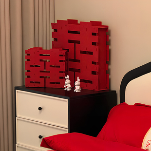 结婚立体喜字摆件婚房布置套装男方女卧室床头衣柜子装饰婚礼房间