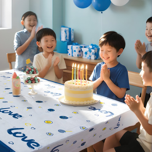 儿童生日派对一次性桌布纸杯餐具
