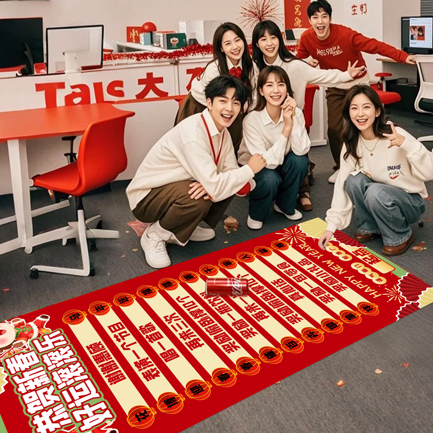 贺年布置趣味滚滚乐活动氛围道具