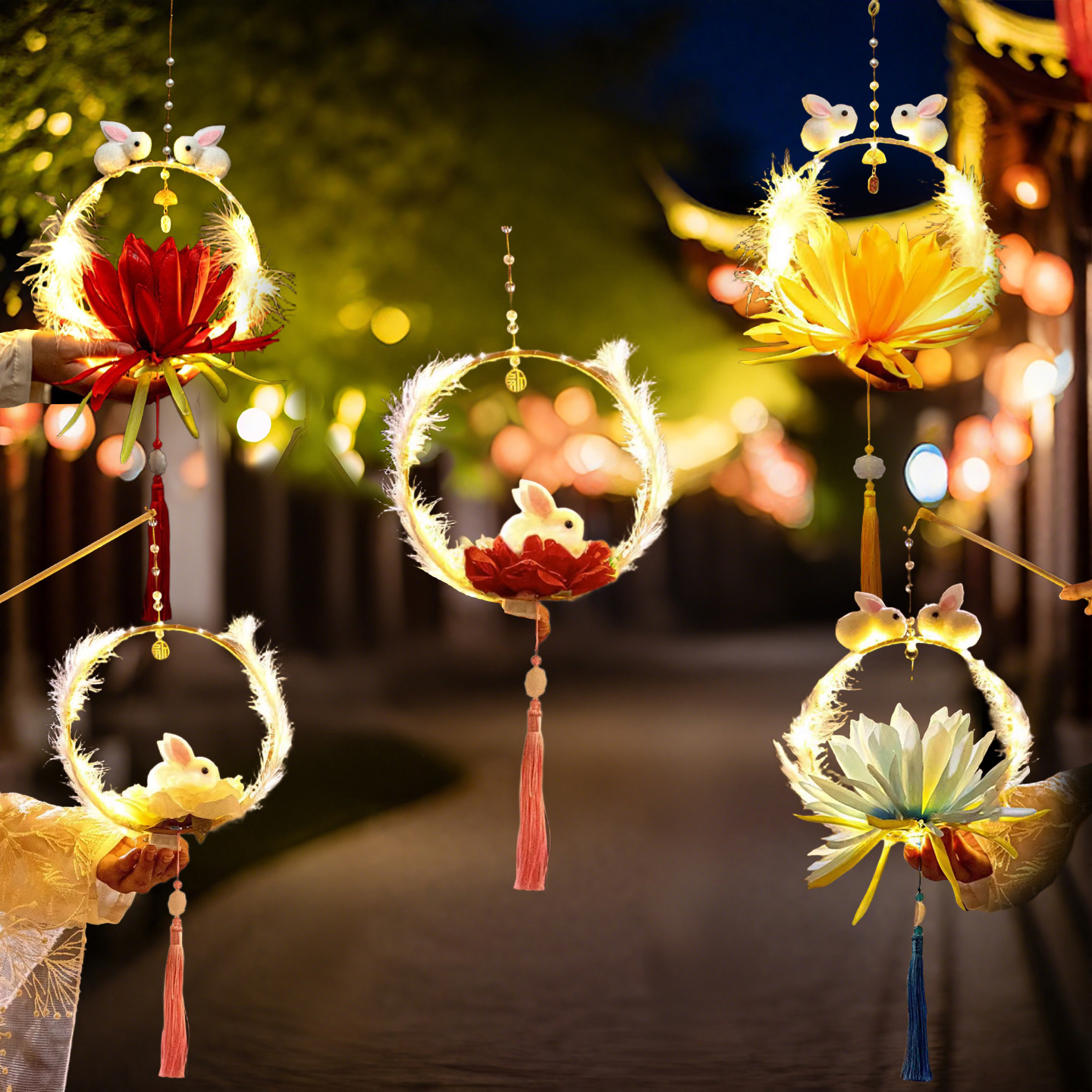 中秋纸灯幼儿园活动材料包半成品