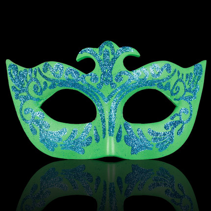 仕彩万圣节威尼斯公主面具化妆舞会面具女派对表演尖头彩绘EVA面