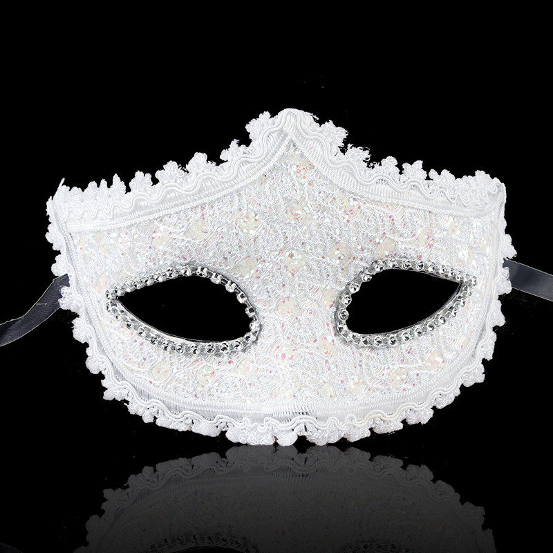 仕彩万圣节面具半脸女化妆舞会公主皮革金粉面具Cosplay成人男女